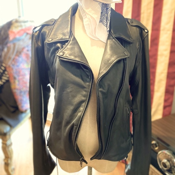 ⭐️SOLD⭐️ Z1R Drag Specialties Leather Biker Jacket - Picture 1 of 9
